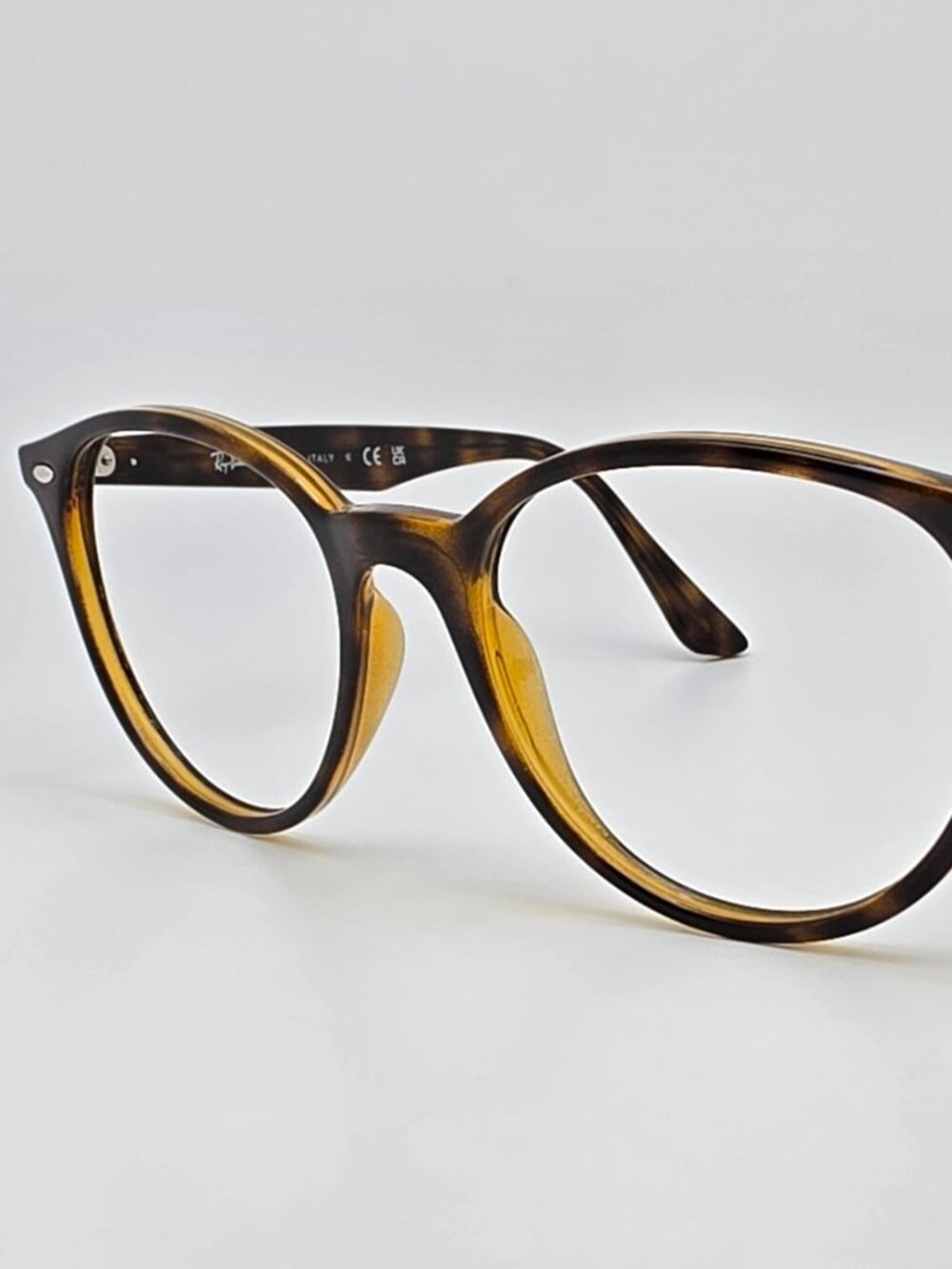 Ray-Ban RB4305 710/73 Polished Light Havana Sunglasses Frame Italy 53-19-145